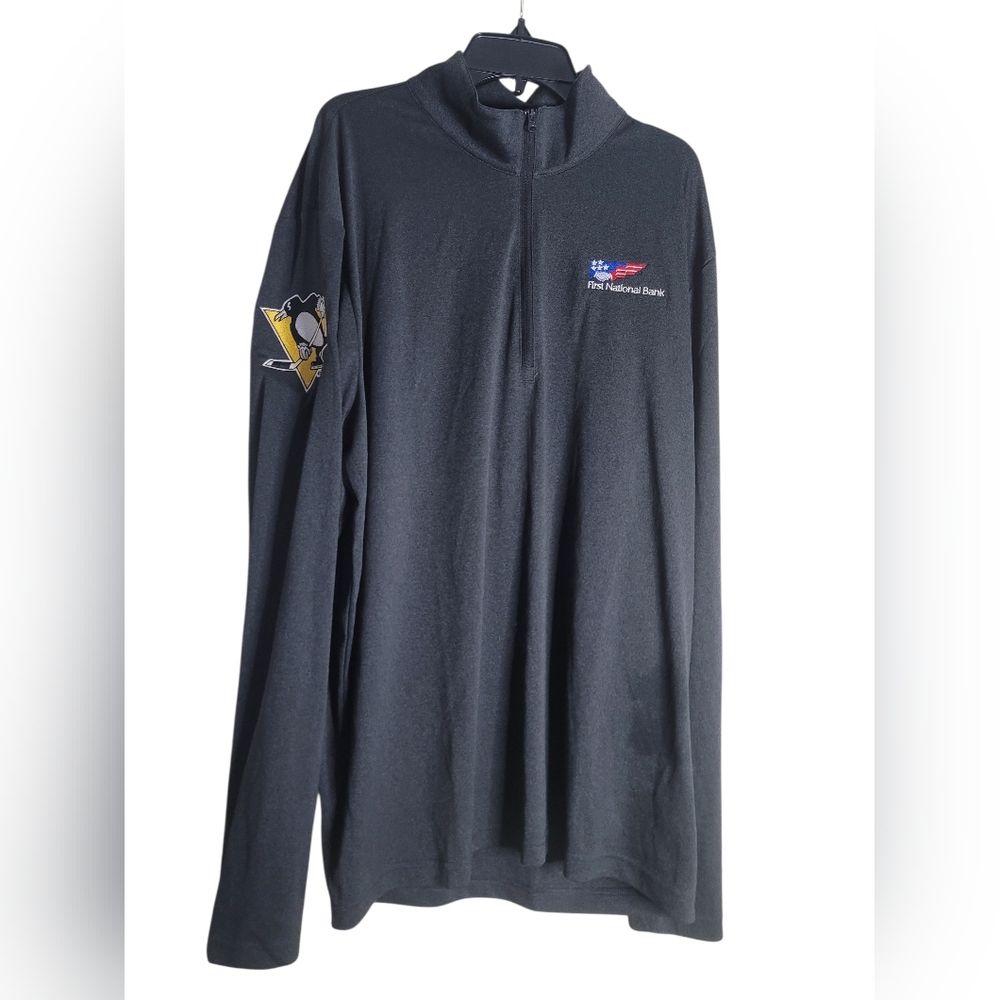 Sport Tek 1/4 Zip First National Bank Pittsburgh Penguin Long Sleeve Size XL